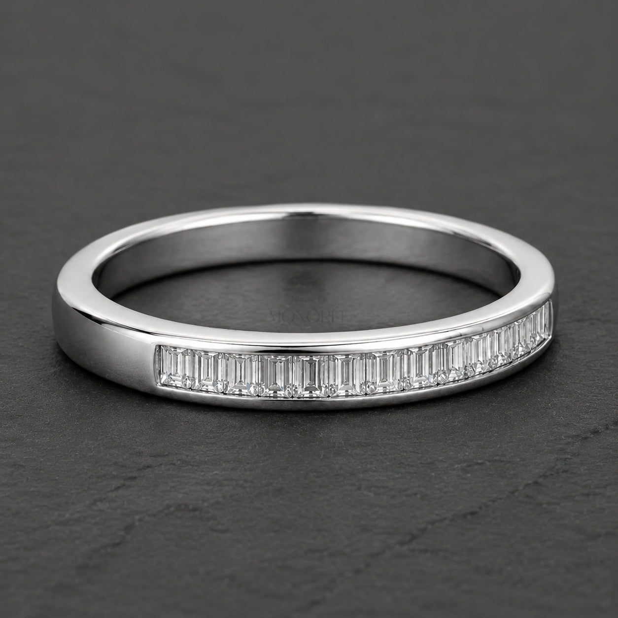 Sudraba gredzens ar moisanītiem „Triple Diamond Via“