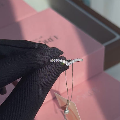 Sudraba gredzens ar moisanītiem „Crystal V“
