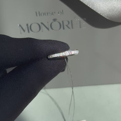 Sudraba gredzens ar moisanītiem „Triple Diamond Via“