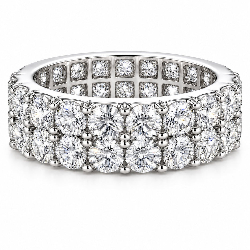 Sudraba gredzens ar moisanītiem „Imperial Eternity“ – MONOREE