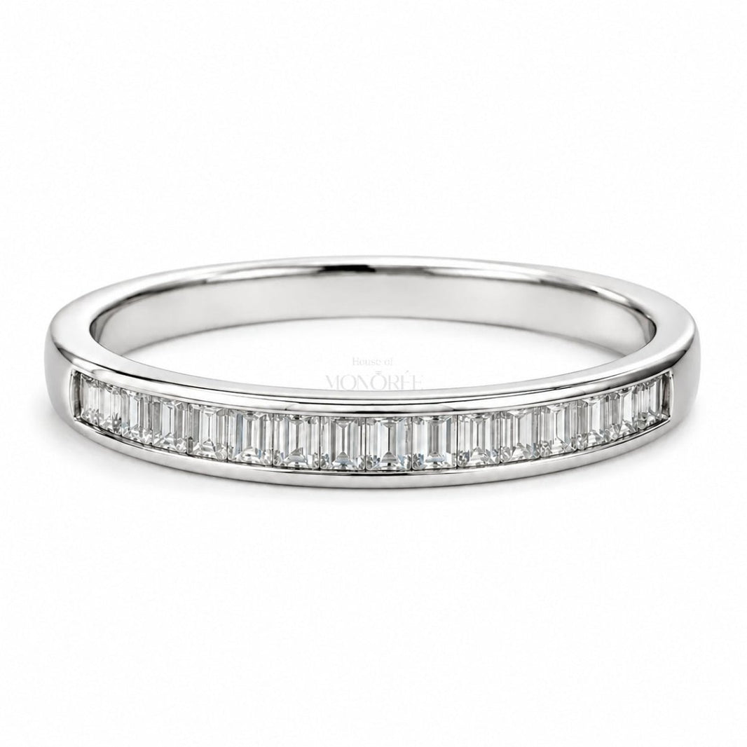 Sudraba gredzens ar moisanītiem „Triple Diamond Via“ – MONOREE