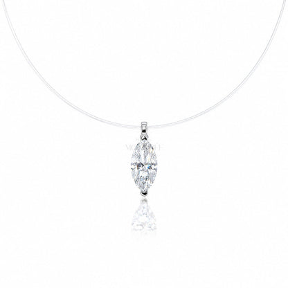 Caurspīdīga ķēdīte ar moisanītu „Floating Marquise“ – produkta galvenais attēls